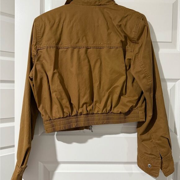Zara Waxed Cropped Jacket size small - Picture 4 of 4